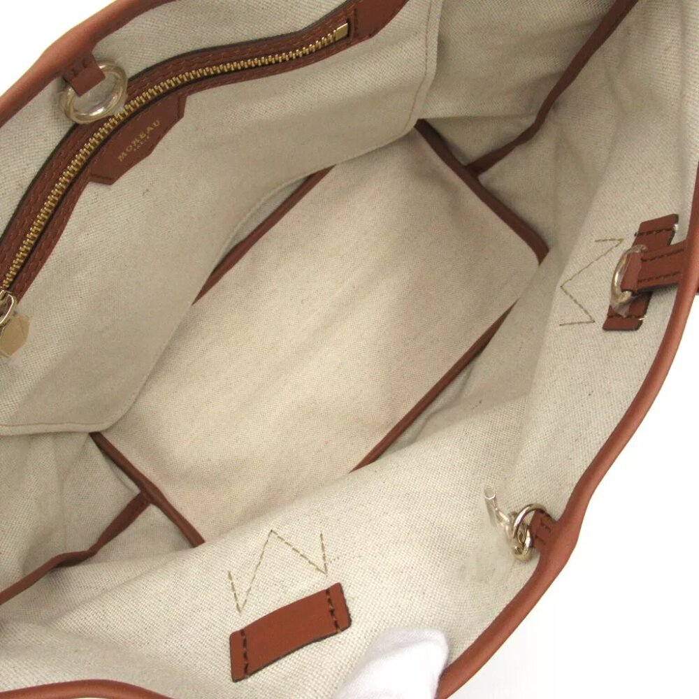 MOREAU PARIS MOREAU Tote shoulder Bag STTOTESMLMOREAU canvas Brown - Picture 10 of 10